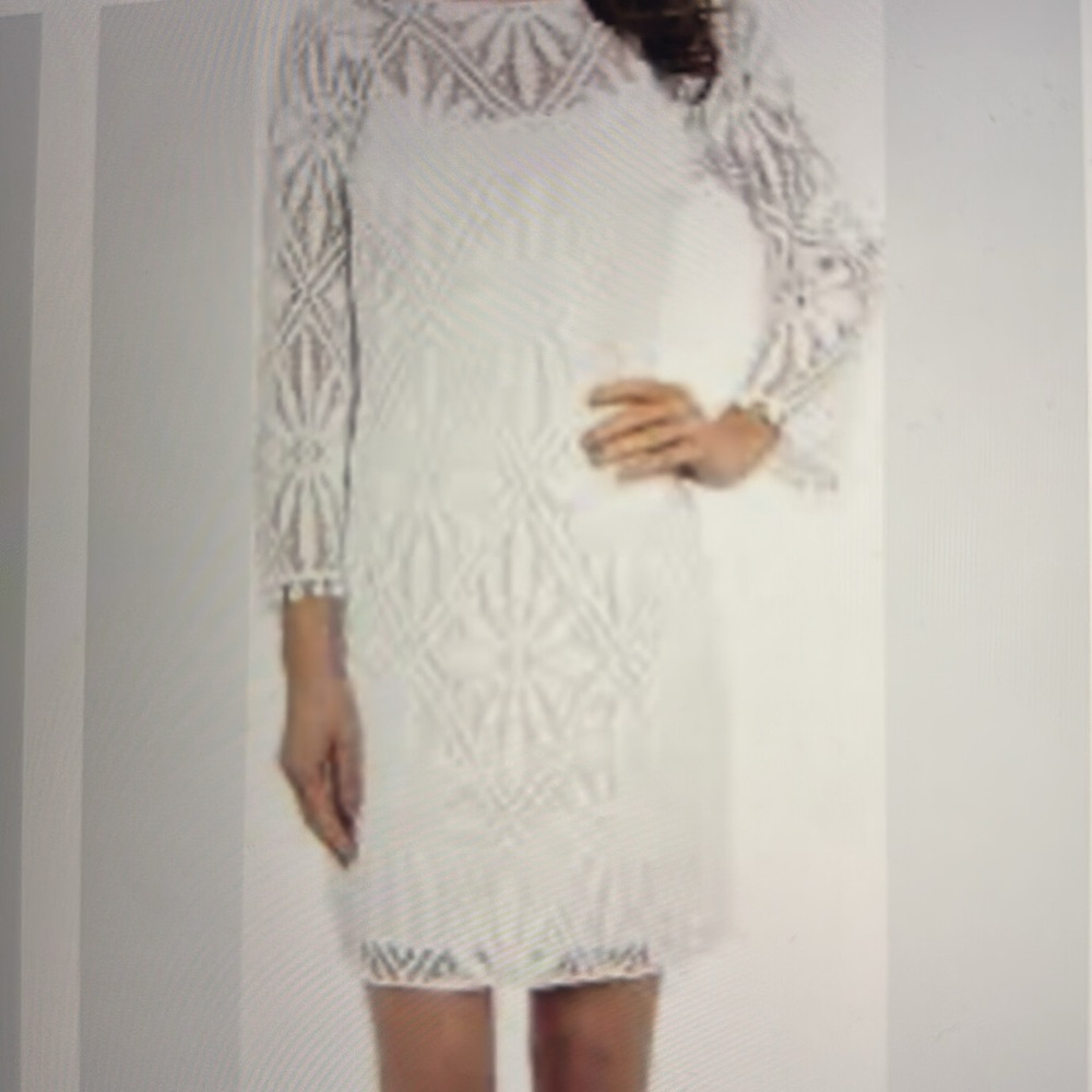 Lilly Pulitzer Dusk Resort White Delray Diamond Lace Dress size S pre owned